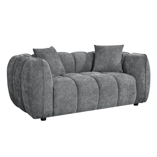 ΚΑΝΑΠΕΣ 2-ΘΕΣΙΟΣ LYKKE HM3324.01 ΓΚΡΙ ΥΦΑΣΜΑ 172x89x70Υεκ.
