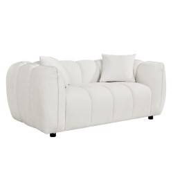 ΚΑΝΑΠΕΣ 2-ΘΕΣΙΟΣ LYKKE HM3324.02 ΕΚΡΟΥ ΥΦΑΣΜΑ 172x89x70Υεκ.