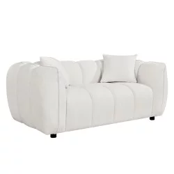 ΚΑΝΑΠΕΣ 2-ΘΕΣΙΟΣ LYKKE HM3324.02 ΕΚΡΟΥ ΥΦΑΣΜΑ 172x89x70Υεκ.