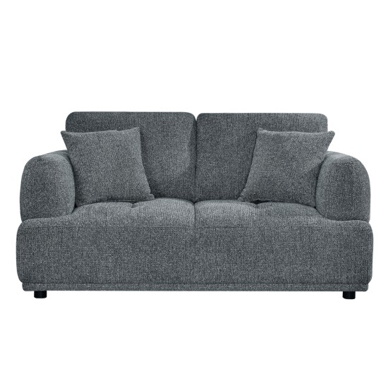 ΚΑΝΑΠΕΣ 2-ΘΕΣΙΟΣ STRUCTO HM3330.01 ΓΚΡΙ ΥΦΑΣΜΑ 168x94x88Υεκ.