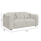 ΚΑΝΑΠΕΣ 2-ΘΕΣΙΟΣ JUNOA HM3334.02 ΕΚΡΟΥ ΥΦΑΣΜΑ 172x89x85Υεκ