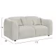 ΚΑΝΑΠΕΣ 2-ΘΕΣΙΟΣ JUNOA HM3334.02 ΕΚΡΟΥ ΥΦΑΣΜΑ 172x89x74Υεκ