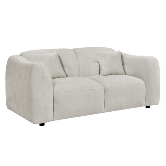 ΚΑΝΑΠΕΣ 2-ΘΕΣΙΟΣ JUNOA HM3334.02 ΕΚΡΟΥ ΥΦΑΣΜΑ 172x89x85Υεκ