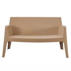 ΚΑΝΑΠΕΣ 2-ΘΕΣΙΟΣ ΠΟΛΥΠΡΟΠΥΛΕΝΙΟΥ SLEEK HM6366.02 ΧΡΩΜΑ ΜΑΥΡΟ 133x68x73Υεκ.