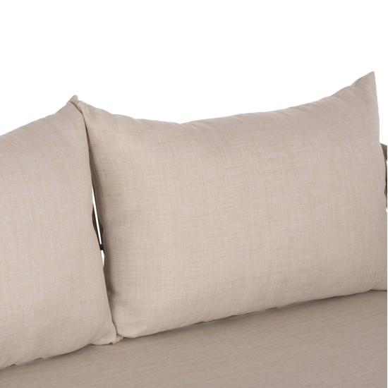 ΚΑΝΑΠΕΣ 2ΘΕΣΙΟΣ ΕΞ.ΧΩΡΟΥ SANJI HM6220 ΞΥΛΟ ΑΚΑΚΙΑΣ-ΑΛΟΥΜΙΝΙΟ-ΣΧΟΙΝΙ 168,5x80x82Υεκ.