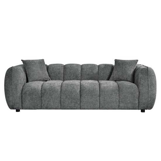 ΚΑΝΑΠΕΣ 3-ΘΕΣΙΟΣ LYKKE HM3323.01 ΓΚΡΙ ΥΦΑΣΜΑ 229x89x70Υεκ