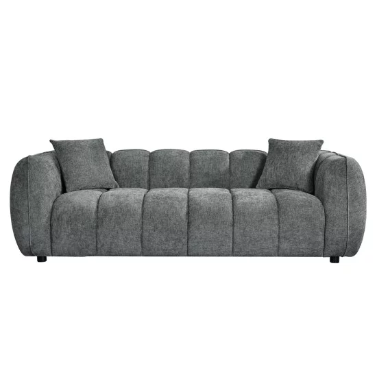 ΚΑΝΑΠΕΣ 3-ΘΕΣΙΟΣ LYKKE HM3323.01 ΓΚΡΙ ΥΦΑΣΜΑ 229x89x70Υεκ