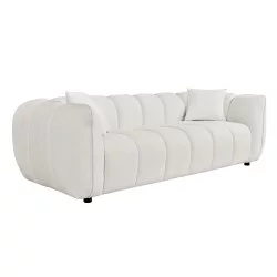 ΚΑΝΑΠΕΣ 3-ΘΕΣΙΟΣ LYKKE HM3323.02 ΕΚΡΟΥ ΥΦΑΣΜΑ 229x89x70Υεκ