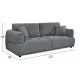 ΚΑΝΑΠΕΣ 3-ΘΕΣΙΟΣ STRUCTO HM3329.01 ΓΚΡΙ ΥΦΑΣΜΑ 227x94x88Υεκ.