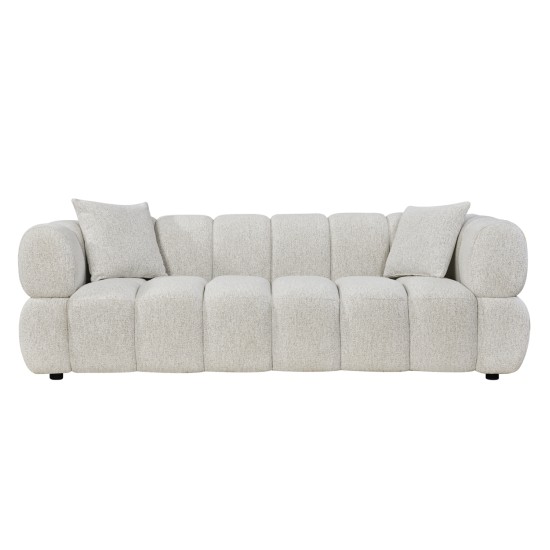 ΚΑΝΑΠΕΣ 3-ΘΕΣΙΟΣ NORIKA HM3331.02 ΕΚΡΟΥ ΥΦΑΣΜΑ 220x88x85Υεκ.