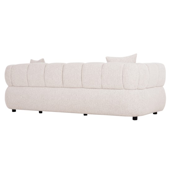 ΚΑΝΑΠΕΣ 3-ΘΕΣΙΟΣ NORIKA HM3331.02 ΕΚΡΟΥ ΥΦΑΣΜΑ 220x88x85Υεκ.
