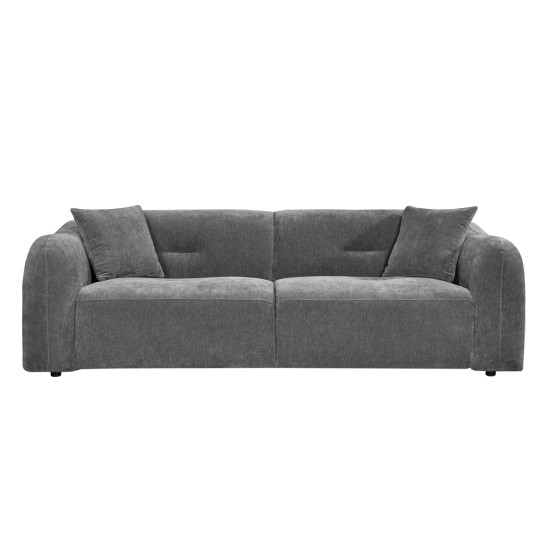 ΚΑΝΑΠΕΣ 3-ΘΕΣΙΟΣ JUNOA HM3333.01 ΓΚΡΙ ΥΦΑΣΜΑ 228x89x74Υεκ