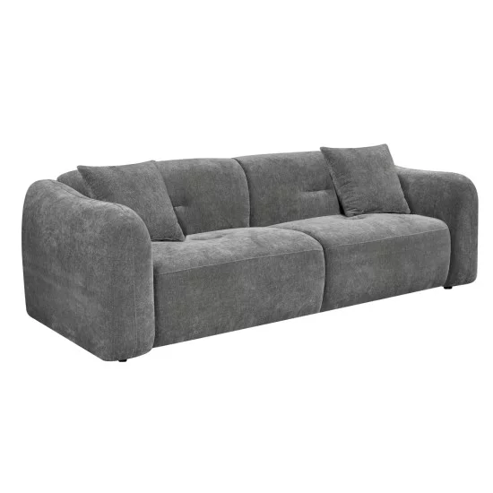 ΚΑΝΑΠΕΣ 3-ΘΕΣΙΟΣ JUNOA HM3333.01 ΓΚΡΙ ΥΦΑΣΜΑ 228x89x74Υεκ