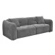 ΚΑΝΑΠΕΣ 3-ΘΕΣΙΟΣ JUNOA HM3333.01 ΓΚΡΙ ΥΦΑΣΜΑ 228x89x74Υεκ