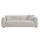 ΚΑΝΑΠΕΣ 3-ΘΕΣΙΟΣ JUNOA HM3333.02 ΕΚΡΟΥ ΥΦΑΣΜΑ 228x89x74Υεκ