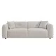 ΚΑΝΑΠΕΣ 3-ΘΕΣΙΟΣ JUNOA HM3333.02 ΕΚΡΟΥ ΥΦΑΣΜΑ 228x89x74Υεκ