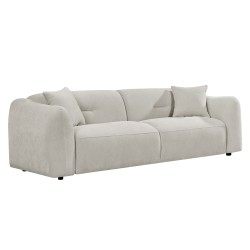 ΚΑΝΑΠΕΣ 3-ΘΕΣΙΟΣ JUNOA HM3333.02 ΕΚΡΟΥ ΥΦΑΣΜΑ 228x89x74Υεκ