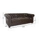 ΚΑΝΑΠΕΣ 3ΘΕΣΙΟΣ T.CHESTERFIELD HM3009.01 ΤΕΧΝΟΔΕΡΜΑ ΣΚΟΥΡΟ ΚΑΦΕ 208x90x73Υ εκ.