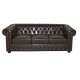 ΚΑΝΑΠΕΣ 3ΘΕΣΙΟΣ T.CHESTERFIELD HM3009.01 ΤΕΧΝΟΔΕΡΜΑ ΣΚΟΥΡΟ ΚΑΦΕ 208x90x73Υ εκ.