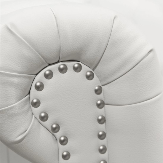 ΚΑΝΑΠΕΣ 3ΘΕΣΙΟΣ T.CHESTERFIELD HM3009.02 ΤΕΧΝΟΔΕΡΜΑ ΛΕΥΚΟ ΜΑΤ 208x90x73 εκ.