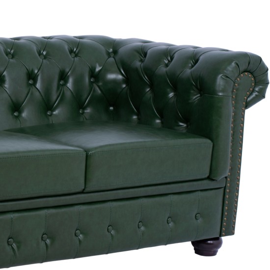 ΚΑΝΑΠΕΣ 3ΘΕΣΙΟΣ T.CHESTERFIELD HM3009.08 ΤΕΧΝΟΔΕΡΜΑ ΚΥΠΑΡΙΣΣΙ 208x90x73 εκ.