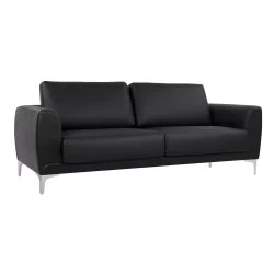 ΚΑΝΑΠΕΣ 3ΘΕΣΙΟΣ KENZIE HM3121.31 ΜΕ ΜΑΥΡΟ PU 190x81x81 εκ.