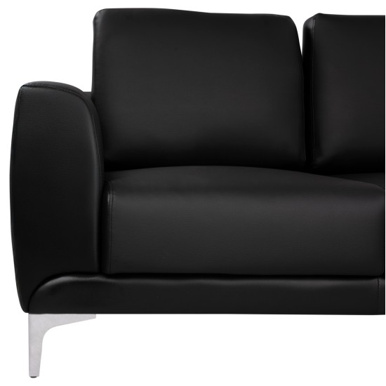 ΚΑΝΑΠΕΣ 3ΘΕΣΙΟΣ KENZIE HM3121.31 ΜΕ ΜΑΥΡΟ PU 190x81x81 εκ.