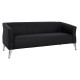 ΚΑΝΑΠΕΣ 3ΘΕΣΙΟΣ KIANA HM3122.31 ΜΕ ΜΑΥΡΟ PU 180x75x71 εκ.