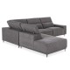 ΚΑΝΑΠΕΣ ΑΡΙΣΤΕΡΗ ΓΩΝΙΑ 5Θ ΜΕ RECLINE LUNARIS HM3316.01L ΓΚΡΙ ΥΦΑΣΜΑ 307x267x94Yεκ
