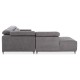 ΚΑΝΑΠΕΣ ΑΡΙΣΤΕΡΗ ΓΩΝΙΑ 5Θ ΜΕ RECLINE LUNARIS HM3316.01L ΓΚΡΙ ΥΦΑΣΜΑ 307x267x94Yεκ