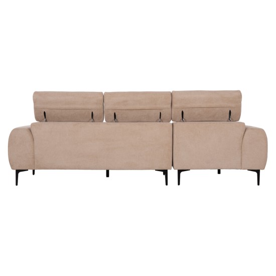 ΚΑΝΑΠΕΣ ΑΡΙΣΤΕΡΗ ΓΩΝΙΑ DIVYA HM3267.11L ΜΠΕΖ ΥΦΑΣΜΑ 260x100-174x104Υεκ.