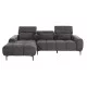 ΚΑΝΑΠΕΣ ΑΡΙΣΤΕΡΗ ΓΩΝΙΑ DIVYA HM3267.12L ΓΚΡΙ ΥΦΑΣΜΑ 260x100-174x104Υεκ.