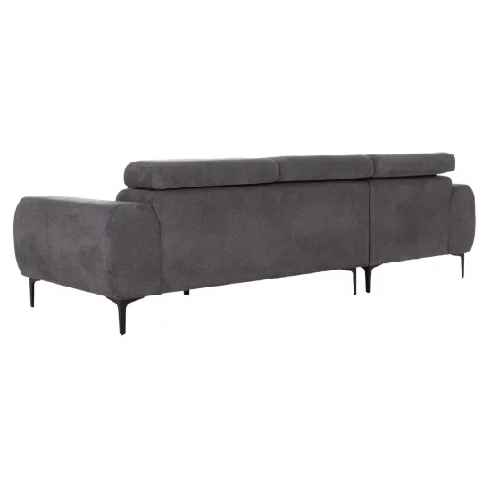 ΚΑΝΑΠΕΣ ΑΡΙΣΤΕΡΗ ΓΩΝΙΑ DIVYA HM3267.12L ΓΚΡΙ ΥΦΑΣΜΑ 260x100-174x104Υεκ.