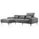 ΚΑΝΑΠΕΣ ΑΡΙΣΤΕΡΗ ΓΩΝΙΑ DIVYA HM3267.12L ΓΚΡΙ ΥΦΑΣΜΑ 260x100-174x104Υεκ.