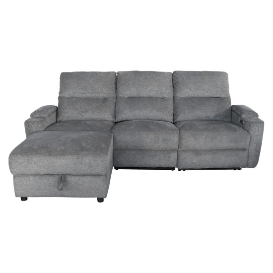 ΚΑΝΑΠΕΣ ΑΡΙΣΤΕΡΗ ΓΩΝΙΑ SYNTHIA HM3308.03L ΑΝΑΚΛΙΣΗ & ΑΠΟΘ.ΧΩΡΟΣ--ΓΚΡΙ 246x159x97Υεκ