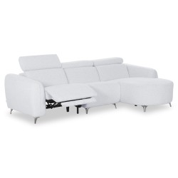 ΚΑΝΑΠΕΣ ΔΕΞΙΑ ΓΩΝΙΑ 3Θ ΜΕ RECLINE VALENTE HM3317.02R ΜΠΕΖ ΥΦΑΣΜΑ 275x160x104Yεκ