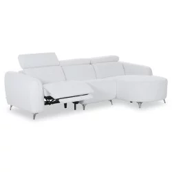 ΚΑΝΑΠΕΣ ΔΕΞΙΑ ΓΩΝΙΑ 3Θ ΜΕ RECLINE VALENTE HM3317.02R ΜΠΕΖ ΥΦΑΣΜΑ 275x160x104Yεκ