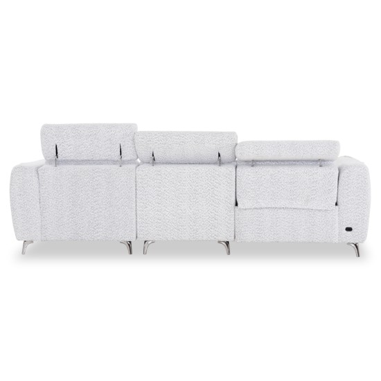 ΚΑΝΑΠΕΣ ΔΕΞΙΑ ΓΩΝΙΑ 3Θ ΜΕ RECLINE VALENTE HM3317.02R ΜΠΕΖ ΥΦΑΣΜΑ 275x160x104Yεκ