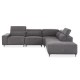ΚΑΝΑΠΕΣ ΔΕΞΙΑ ΓΩΝΙΑ 5Θ ΜΕ RECLINE LUNARIS HM3316.02R ΕΚΡΟΥ ΥΦΑΣΜΑ 307x267x94Yεκ