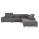 ΚΑΝΑΠΕΣ ΔΕΞΙΑ ΓΩΝΙΑ 5Θ ΜΕ RECLINE LUNARIS HM3316.01R ΓΚΡΙ ΥΦΑΣΜΑ 307x267x94Yεκ