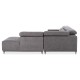 ΚΑΝΑΠΕΣ ΔΕΞΙΑ ΓΩΝΙΑ 5Θ ΜΕ RECLINE LUNARIS HM3316.02R ΕΚΡΟΥ ΥΦΑΣΜΑ 307x267x94Yεκ