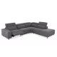 ΚΑΝΑΠΕΣ ΔΕΞΙΑ ΓΩΝΙΑ 5Θ ΜΕ RECLINE LUNARIS HM3316.01R ΓΚΡΙ ΥΦΑΣΜΑ 307x267x94Yεκ