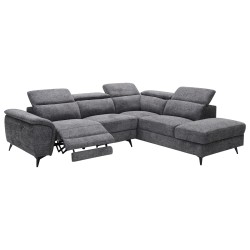 ΚΑΝΑΠΕΣ ΔΕΞΙΑ ΓΩΝΙΑ-ΑΝΑΚΛΙΣΗ & ΑΠΟΘ.ΧΩΡΟΣ-RESTRO HM3339.02R ΜΠΕΖ ΥΦΑΣΜΑ 284x224x76Υ