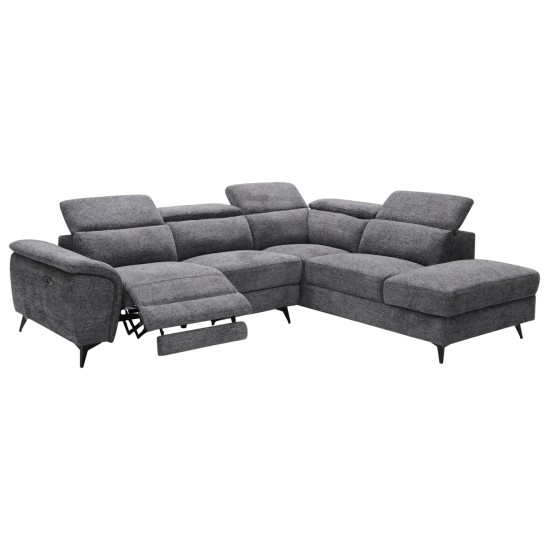 ΚΑΝΑΠΕΣ ΔΕΞΙΑ ΓΩΝΙΑ-ΑΝΑΚΛΙΣΗ & ΑΠΟΘ.ΧΩΡΟΣ-RESTRO HM3339.02R ΜΠΕΖ ΥΦΑΣΜΑ 284x224x76Υ