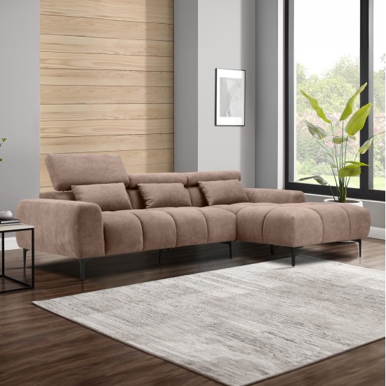 ΚΑΝΑΠΕΣ ΔΕΞΙΑ ΓΩΝΙΑ DIVYA HM3267.01R ΣΥΝΘ.SUEDE ΑΝΟΙΧΤΟ ΚΑΦΕ 264x175x99Υεκ. ΚΑΝΑΠΕΣ ΔΕΞΙΑ ΓΩΝΙΑ DIVYA HM3267.01R ΣΥΝΘ.SUEDE ΑΝΟΙΧΤΟ ΚΑΦΕ 264x175x99Υεκ.