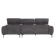 ΚΑΝΑΠΕΣ ΔΕΞΙΑ ΓΩΝΙΑ DIVYA HM3267.12R ΓΚΡΙ ΥΦΑΣΜΑ 260x100-174x104Υεκ.