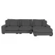 ΚΑΝΑΠΕΣ ΔΕΞΙΑ ΓΩΝΙΑ CRANFIELD HM3287.01R ΓΚΡΙ ΡΙΓΕ ΥΦΑΣΜΑ 315x167(γωνία)x67Υεκ.