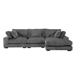 ΚΑΝΑΠΕΣ ΔΕΞΙΑ ΓΩΝΙΑ CRANFIELD HM3287.01R ΓΚΡΙ ΡΙΓΕ ΥΦΑΣΜΑ 315x167(γωνία)x67Υεκ.