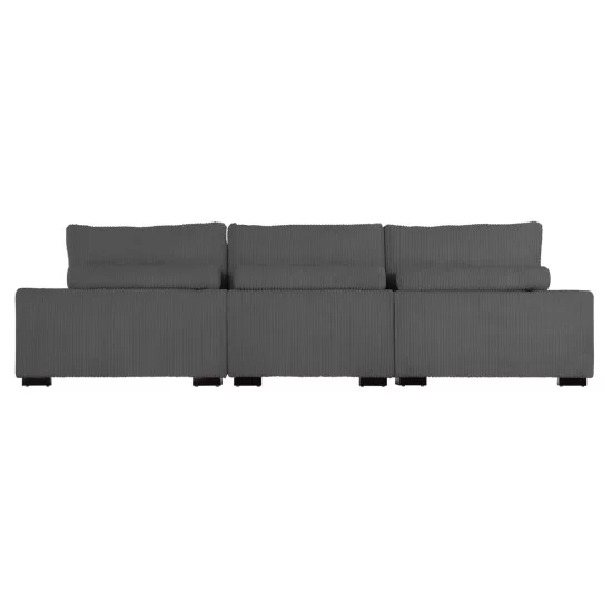 ΚΑΝΑΠΕΣ ΔΕΞΙΑ ΓΩΝΙΑ CRANFIELD HM3287.01R ΓΚΡΙ ΡΙΓΕ ΥΦΑΣΜΑ 315x167(γωνία)x67Υεκ.