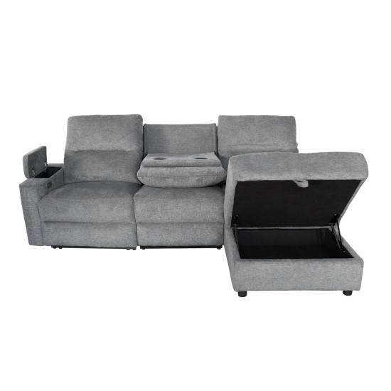 ΚΑΝΑΠΕΣ ΔΕΞΙΑ ΓΩΝΙΑ SYNTHIA HM3308.03R ΑΝΑΚΛΙΣΗ & ΑΠΟΘ.ΧΩΡΟΣ--ΓΚΡΙ 246x159x97Υεκ